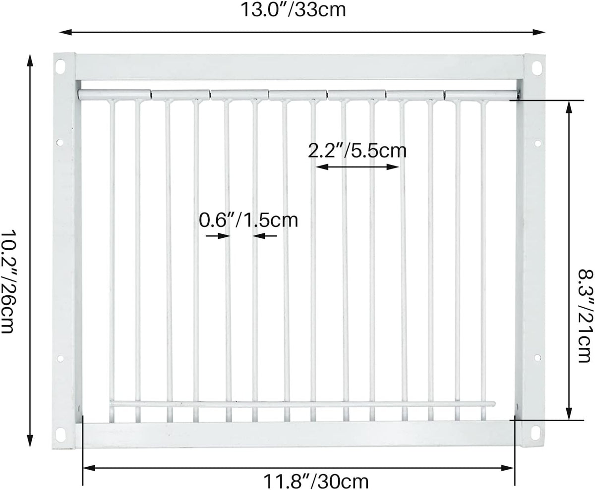 11.8in/30cm Pigeon Door Entrance Racing Pigeon Cage T Bars Birdcage Iron Wire Door for Bird Cage Breeding Supply