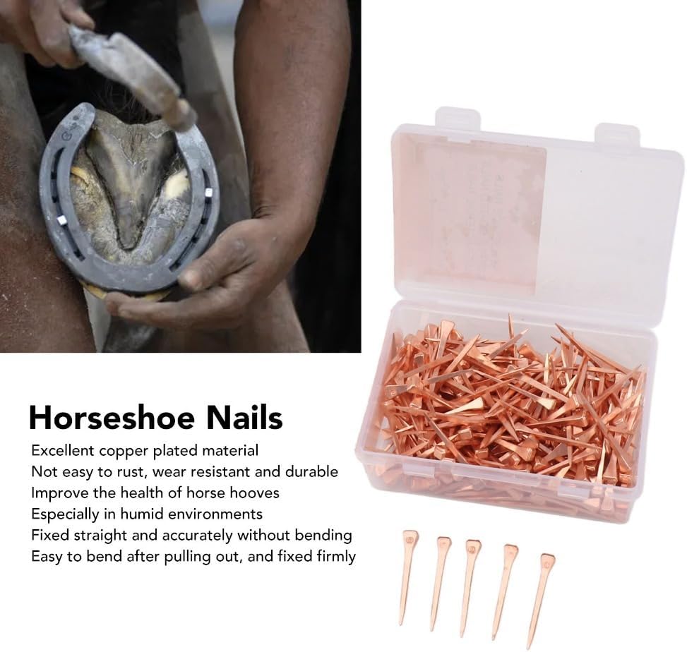 250Pcs Copper Coated Horseshoe Nails E3/E4/E5