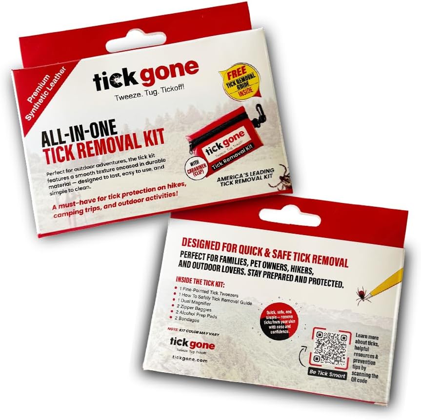 Complete Tick Removal Kit Tools for Hiking, Traveling, Camping