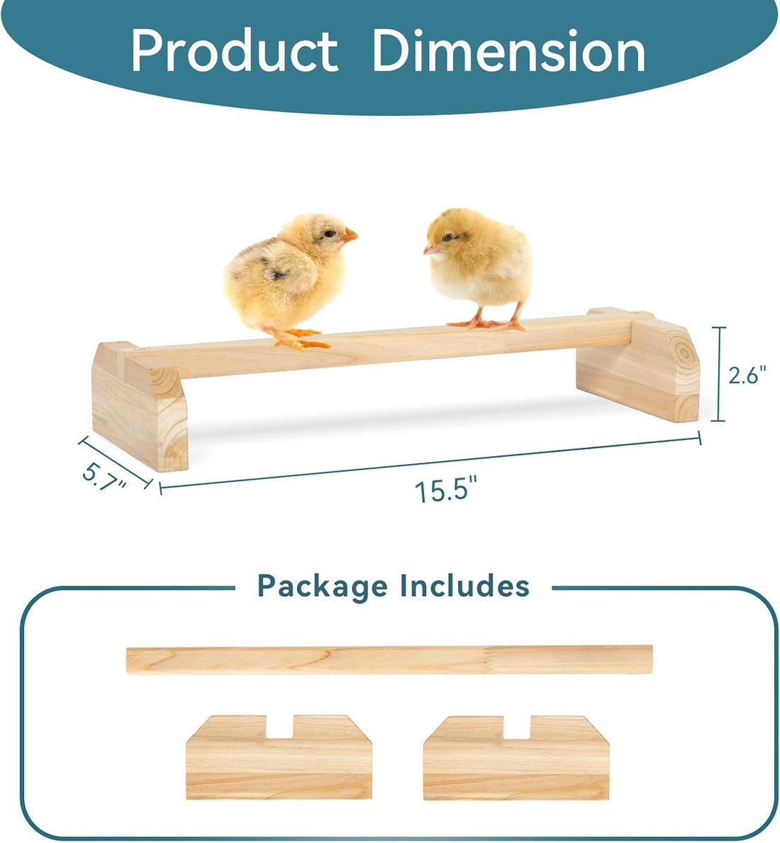 PETSFIT Chick Roosting Bar Prevent Rotation Design