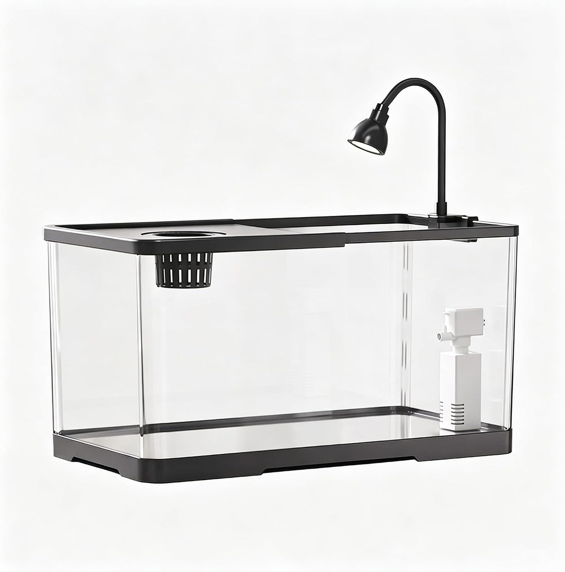2 Gallon Hydroponic Fish Tank, Small Desktop Aquarium Kit