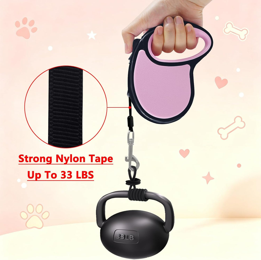Retractable Dog Leash, 16ft for Small Medium Dog 33lbs