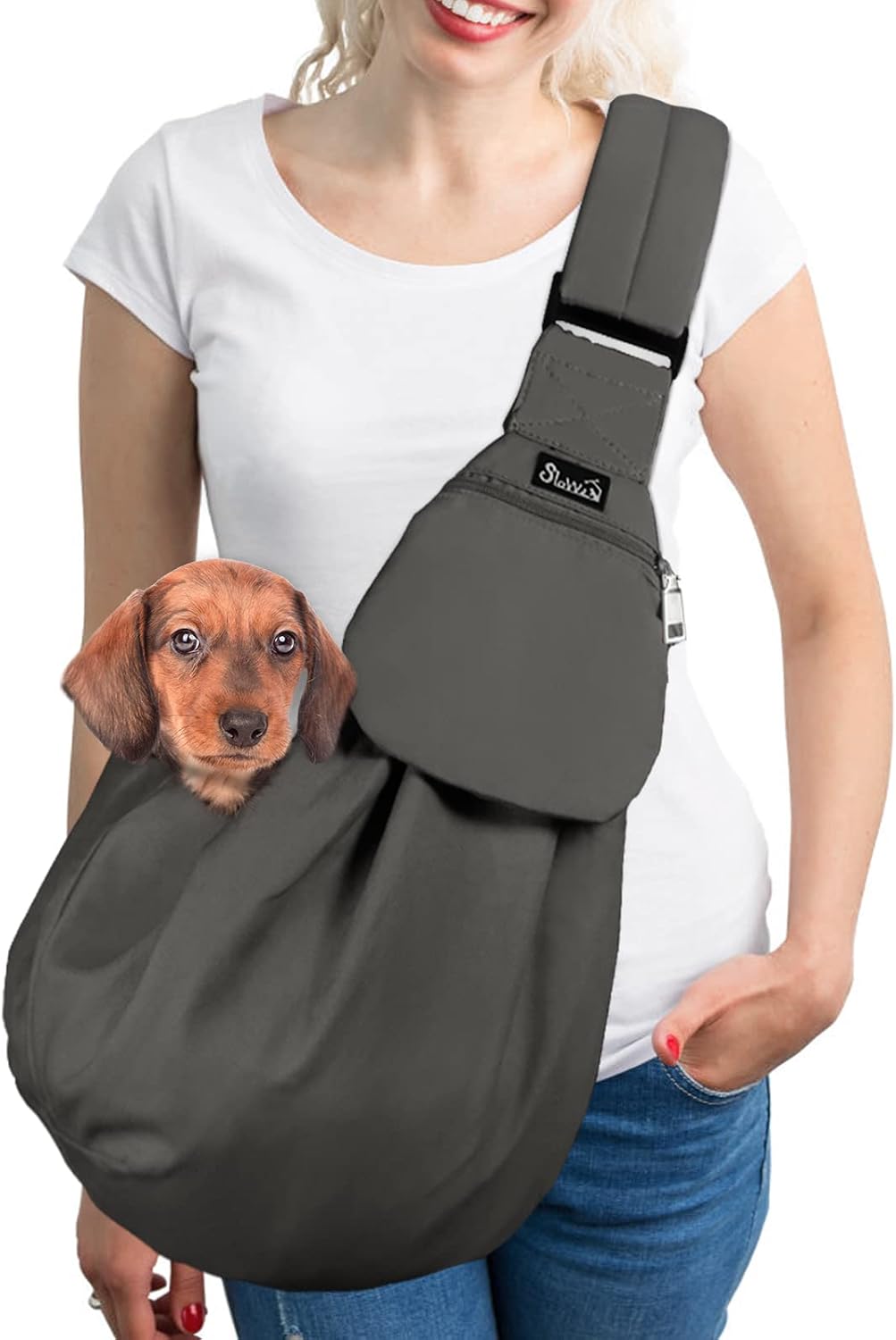 SlowTon Dog Carrier Sling - Thick Padded Shoulder Strap Adjustable