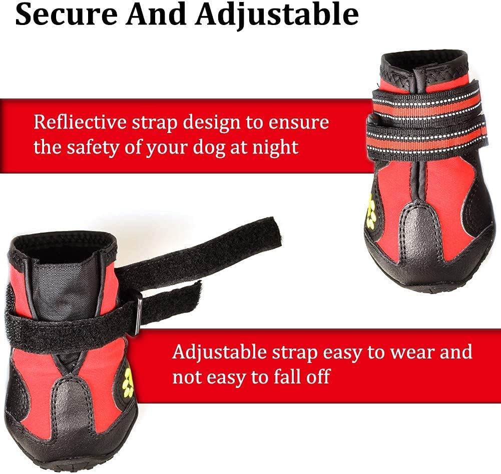 CovertSafe& Dog Boots & Paw Protectors Non-Slip Waterproof