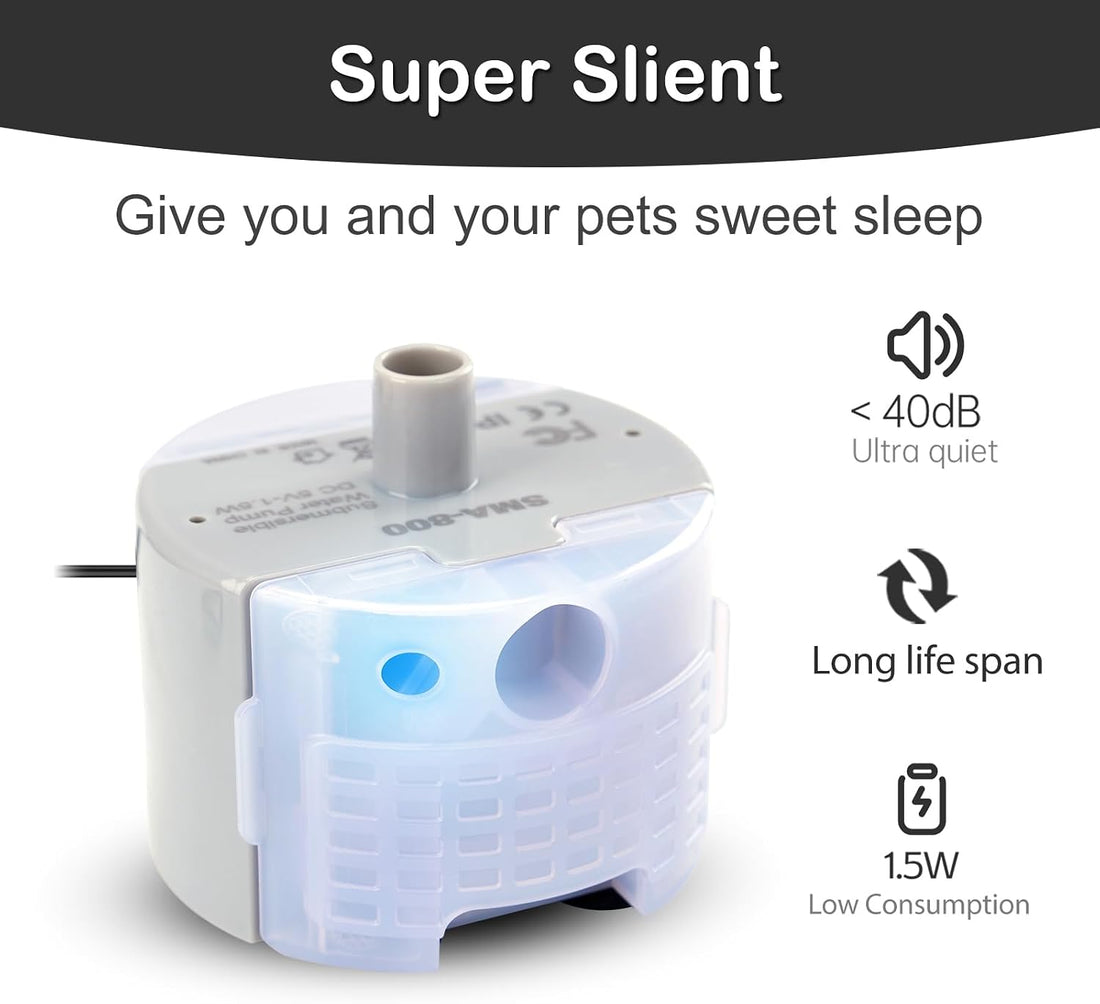 Cat Water Fountain Pump, Pet Water Fountain Replacement Pump SMA-800