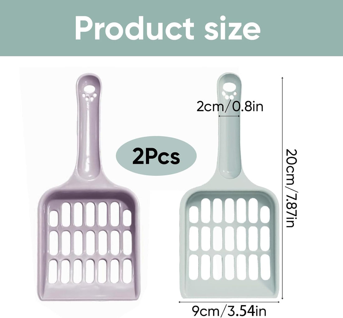 2 Pcs Cat Litter Scoop, Strong Cat Poop Scoop