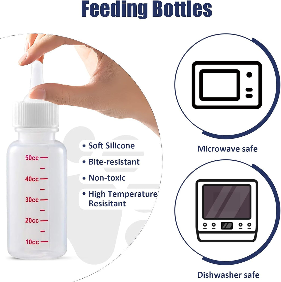 Kitten Bottle Feeding Kit, Newborn Nursing Bottle with Silicone