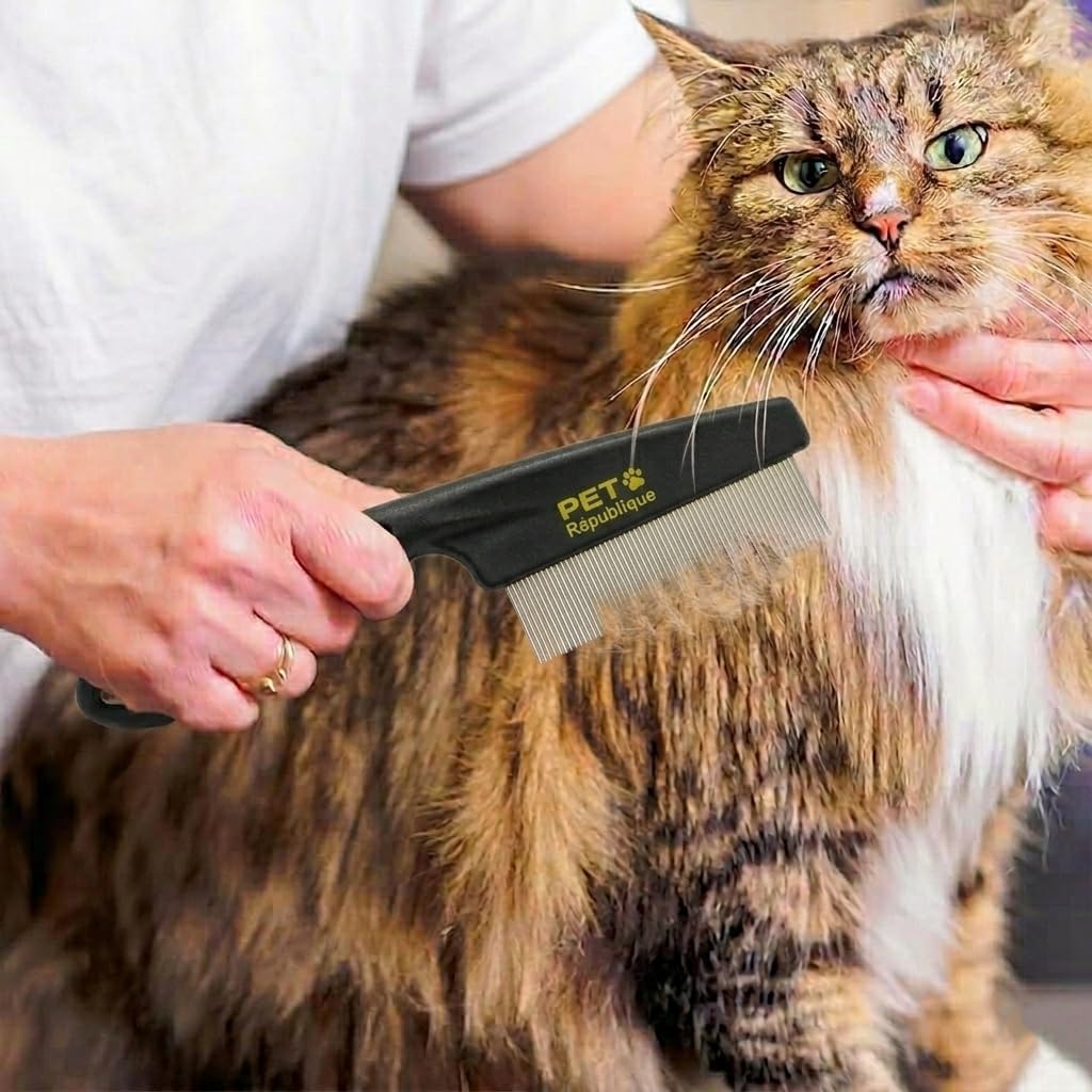 Pet Republique Grooming Tool - Fine-Toothed Comb for Removing Fleas