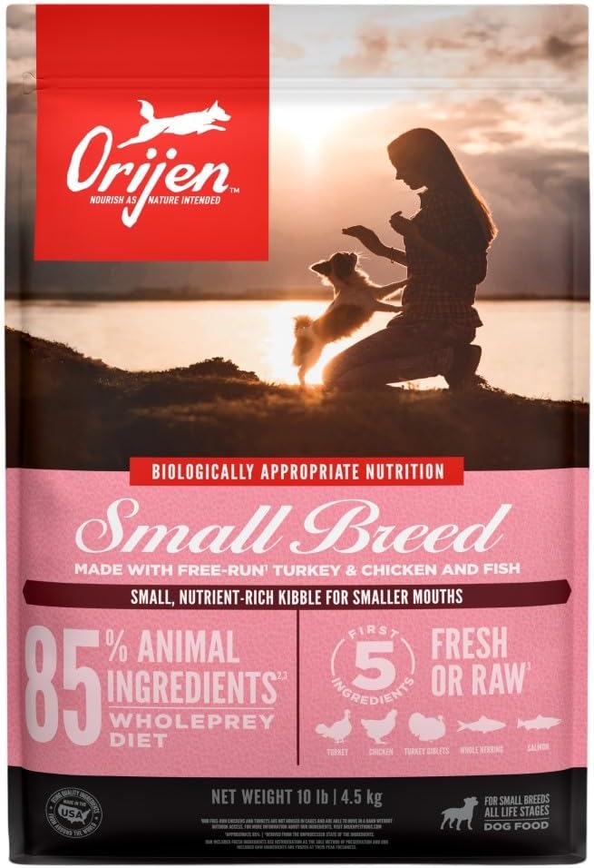 ORIJEN Grain Free WHOLEPREY Dry Dog Food Small Breed Recipe 4lb Bag