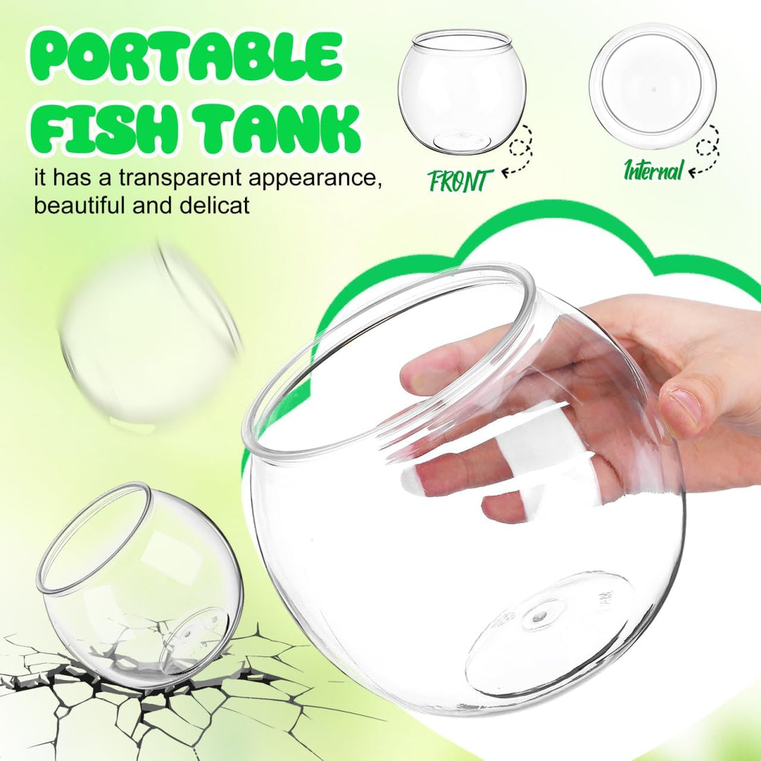 0.5 Gallon Plastic Fish Bowl