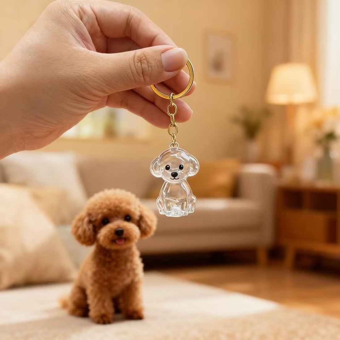Dog Hair Collector Keychain Charm Memorial Storage Box,Pet Hairs