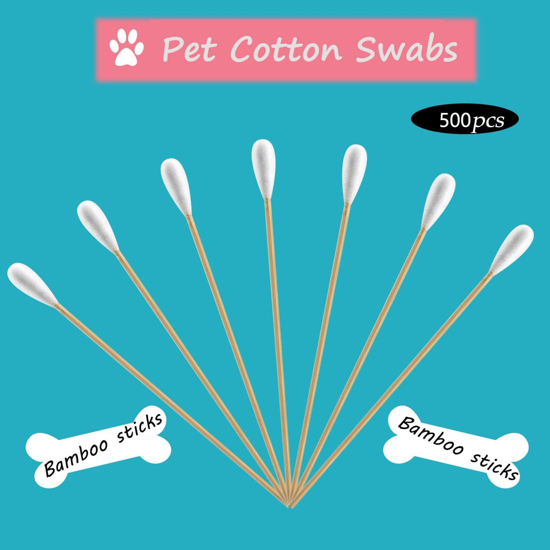 150pcs Large Cotton Swabs,6 Inch Long Large Cotton Buds with Bamboo