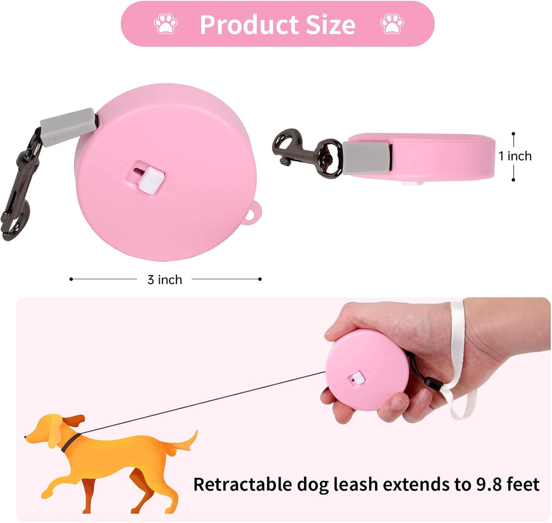 Retractable Dog Leash for Small and Medium Dogs up to 22lbs