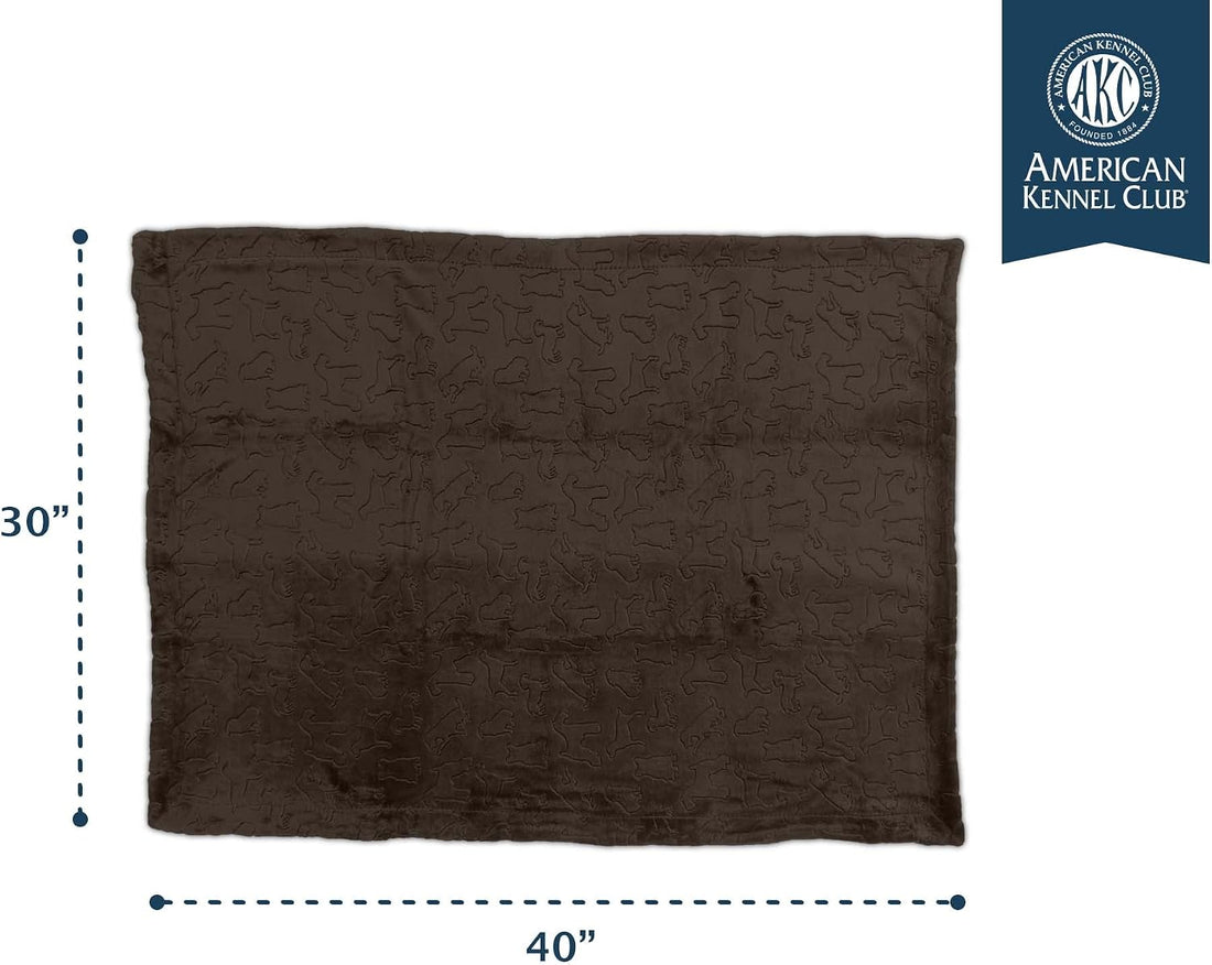 American Kennel Club Premium Velvet Sherpa Pet Blanket Soft and Warm