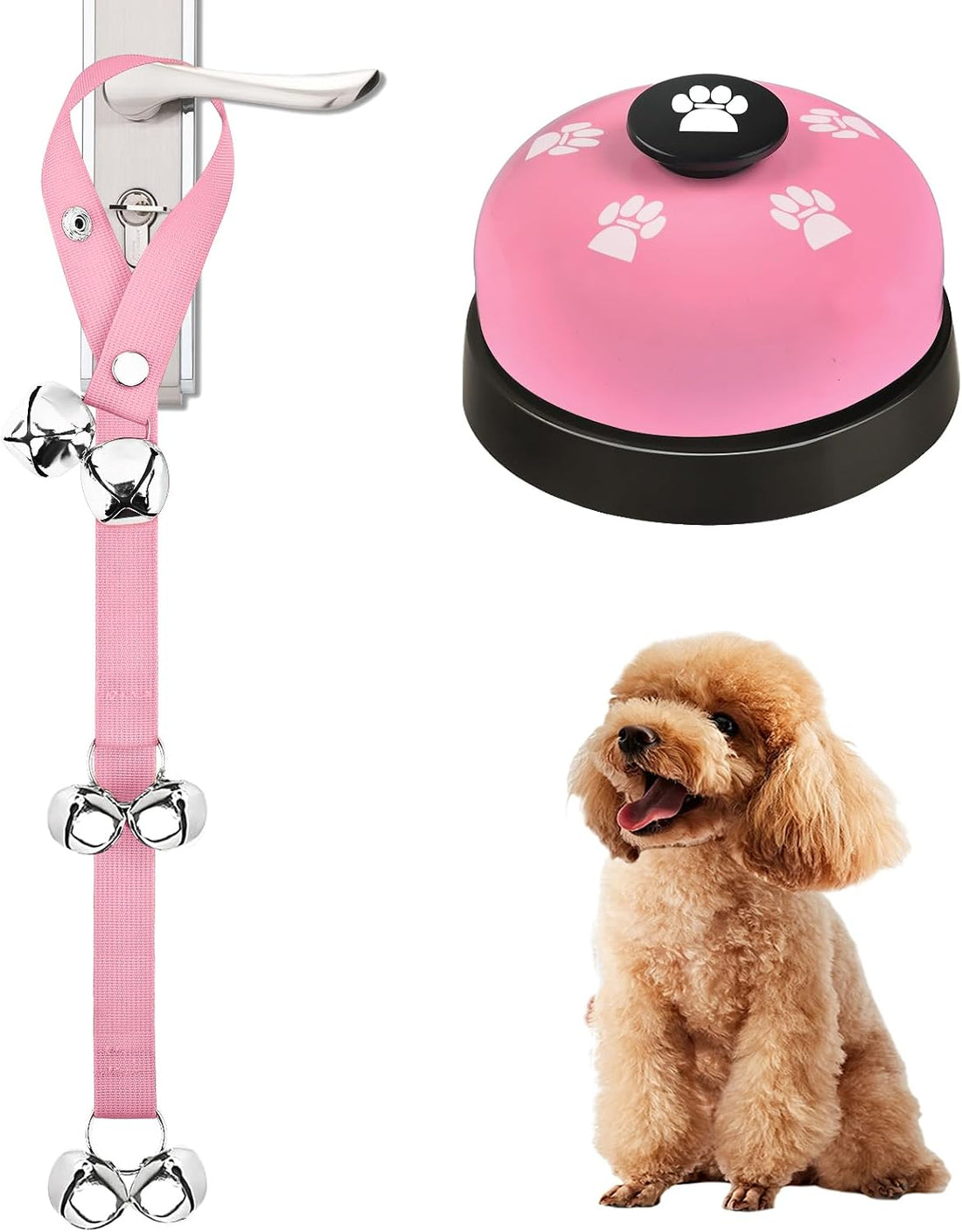 2 Pack Dog Doorbells, Pet Training Bells for Outside Potty Training