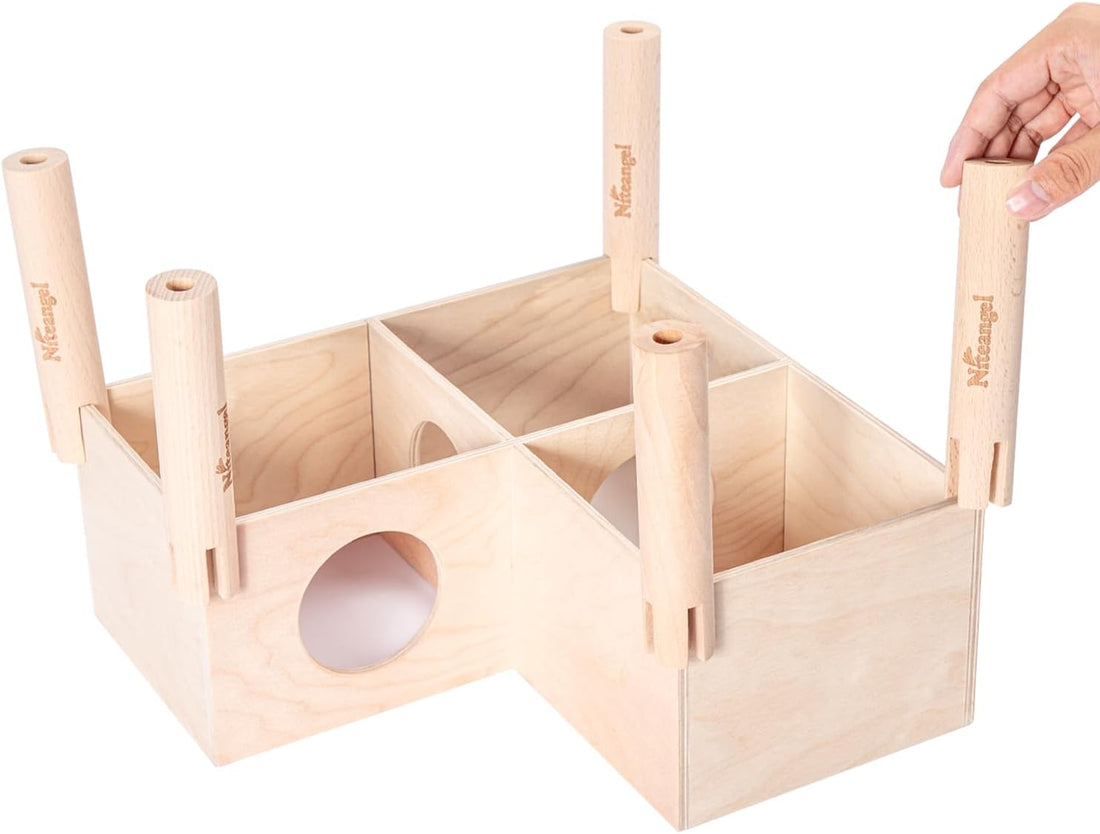 Niteangel Set of Beech Stilts for Elevating & Safely Setting