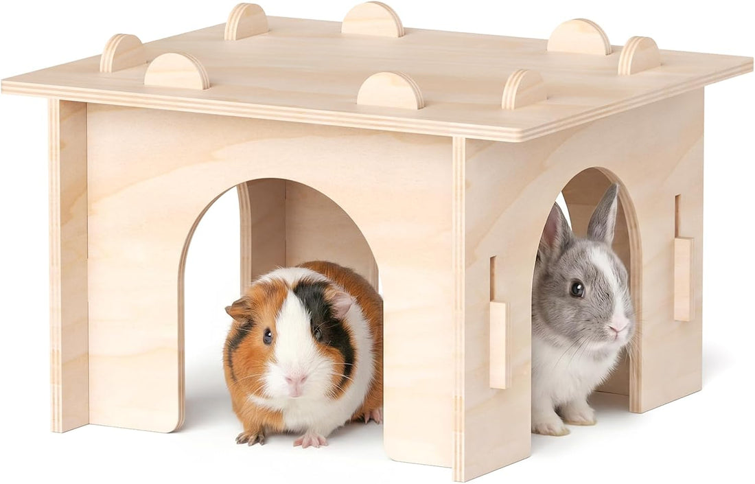 Guinea Pig Hideout, Guinea Pig House & Castle with Ramp, Platform