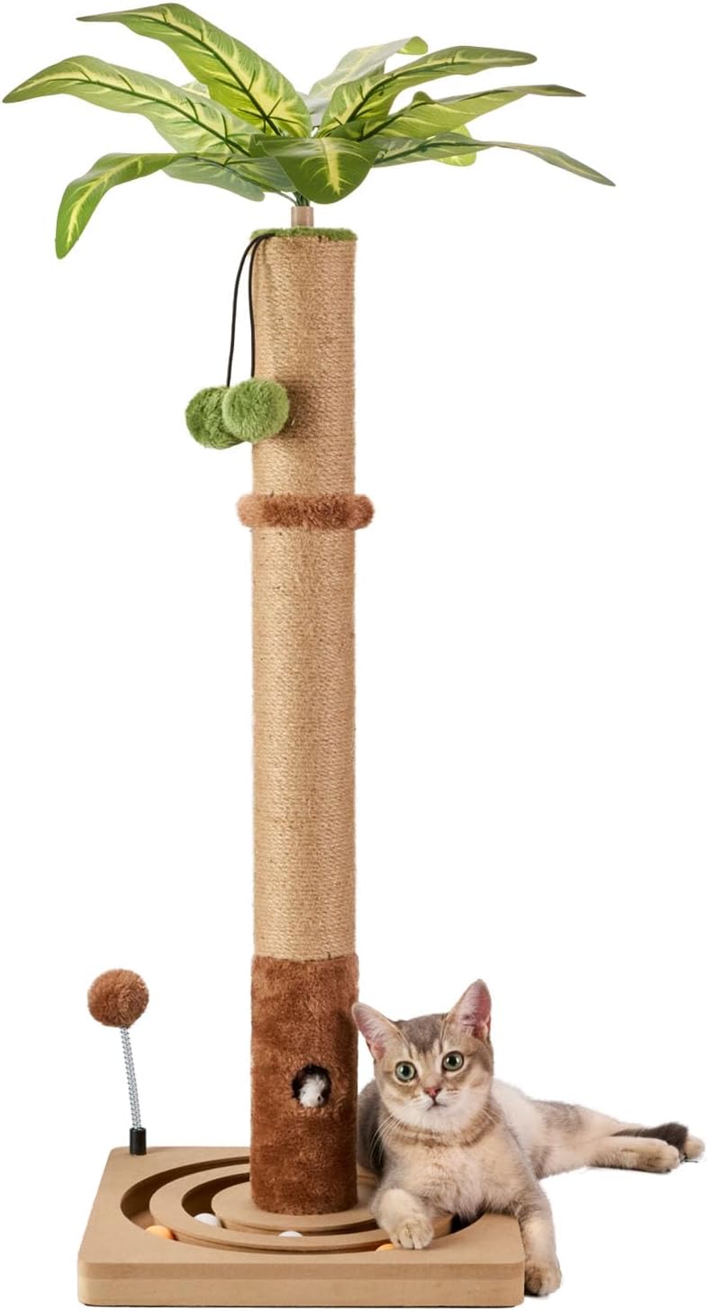 MECOOL 35in Tall Cat Scratching Post Sturdy and Premium Scratch Posts