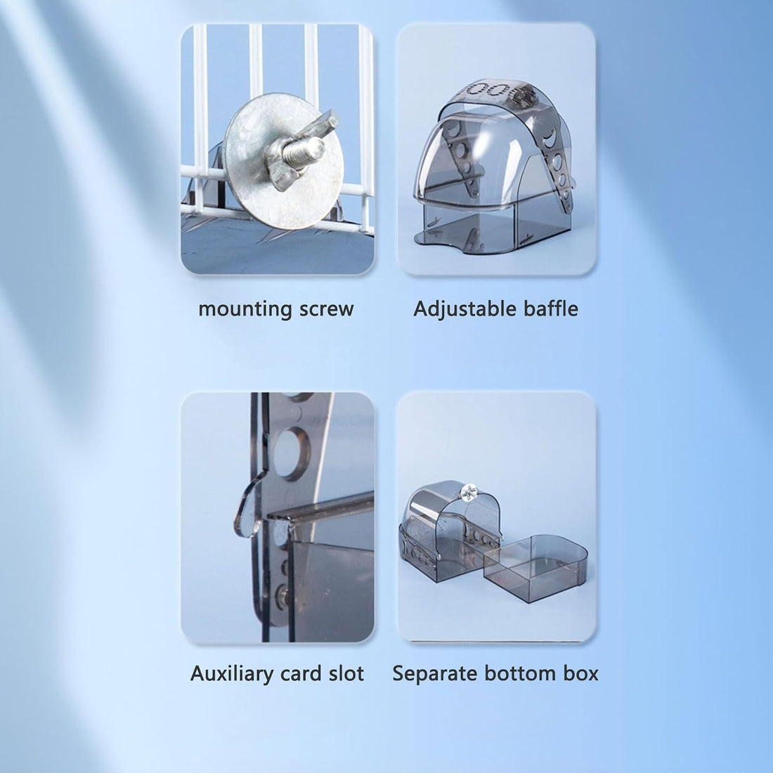 Fanlahmtasy Bird Bath for Cage with Pull-Out Drawer