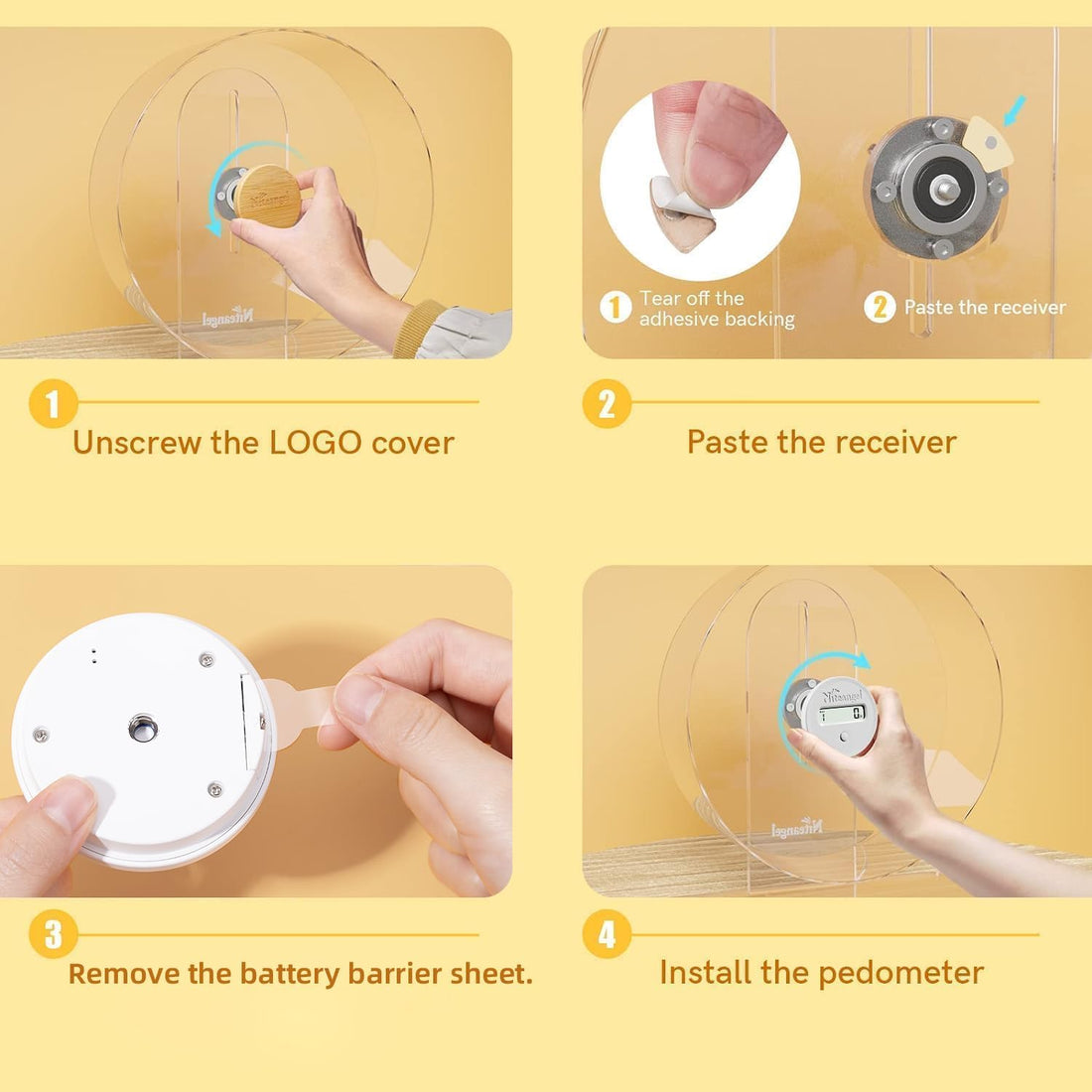 Niteangel Accurately Hamster Wheel Pedometer