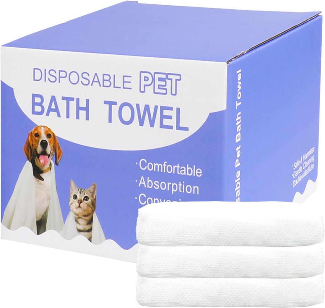 15-Pack Disposable Pet Bath Towels