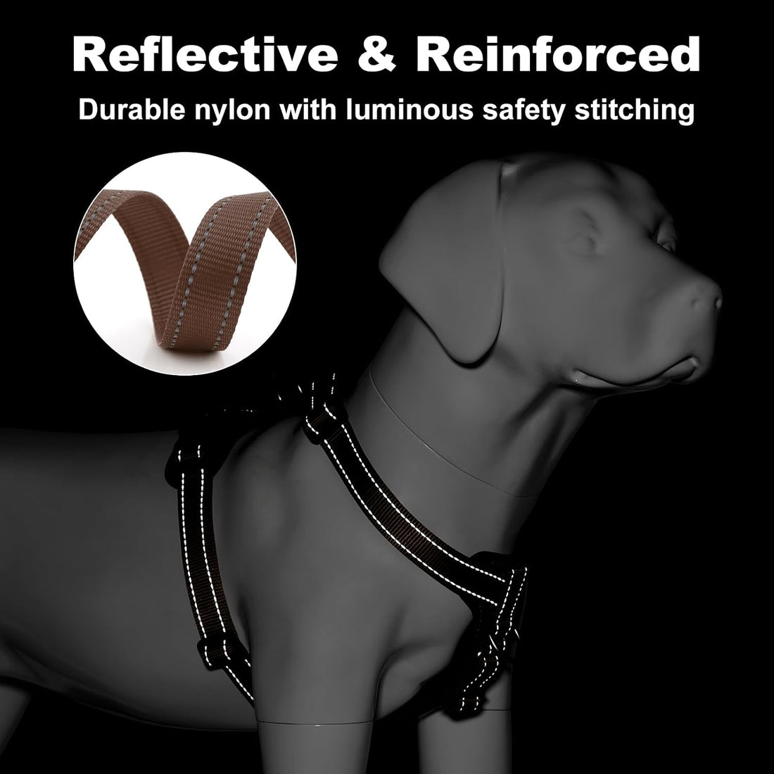 Plutus Pet No Pull Dog Harness with Leather Accents