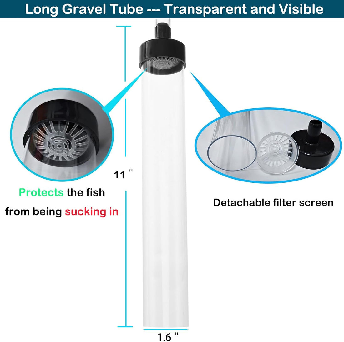 25ft Aquarium Gravel Vaccum Cleaner Fish Tank Siphon Water Changer