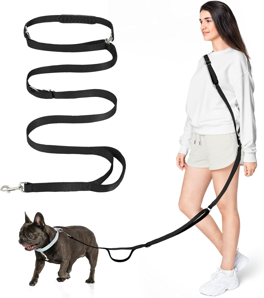 8.5ft Hands Free Dog Leash Adjustable for Medium Dogs