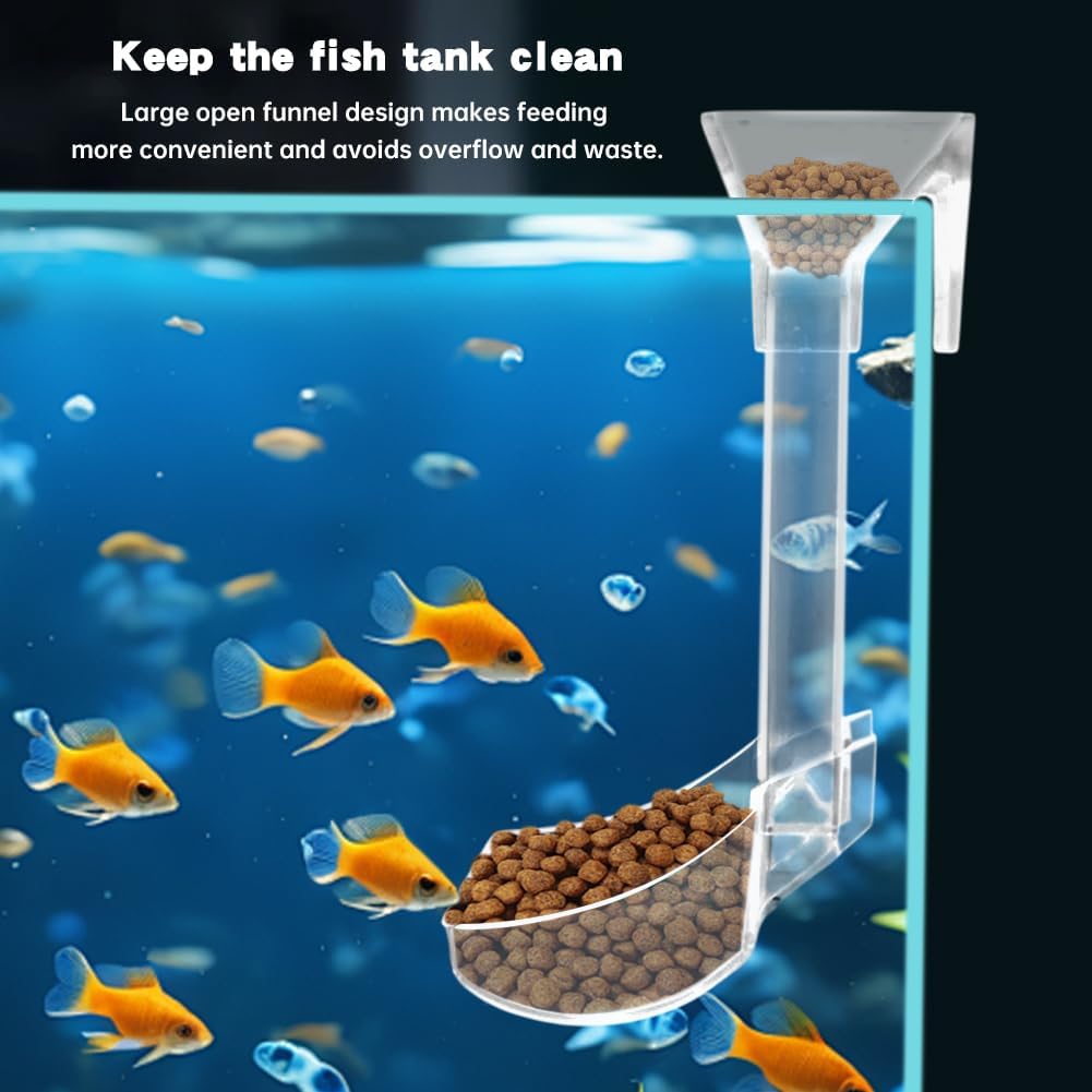 Shrimp Feeding Tube and Dish Set,Aquarium Fish Feeder Tube Kit,Clear