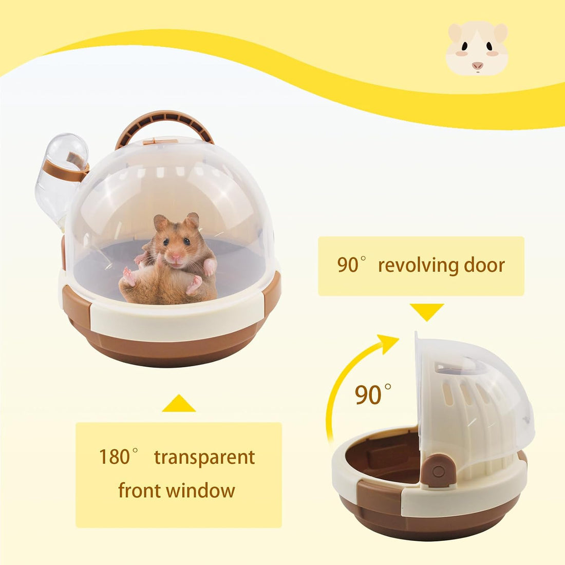 Hamster Carrier Cage Portable Cages Small Animals Carry Travel Case