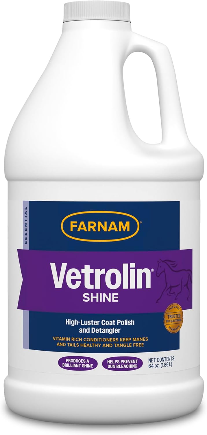 Farnam Vetrolin Shine, High-Luster Coat Polish and Detangler 64 oz.