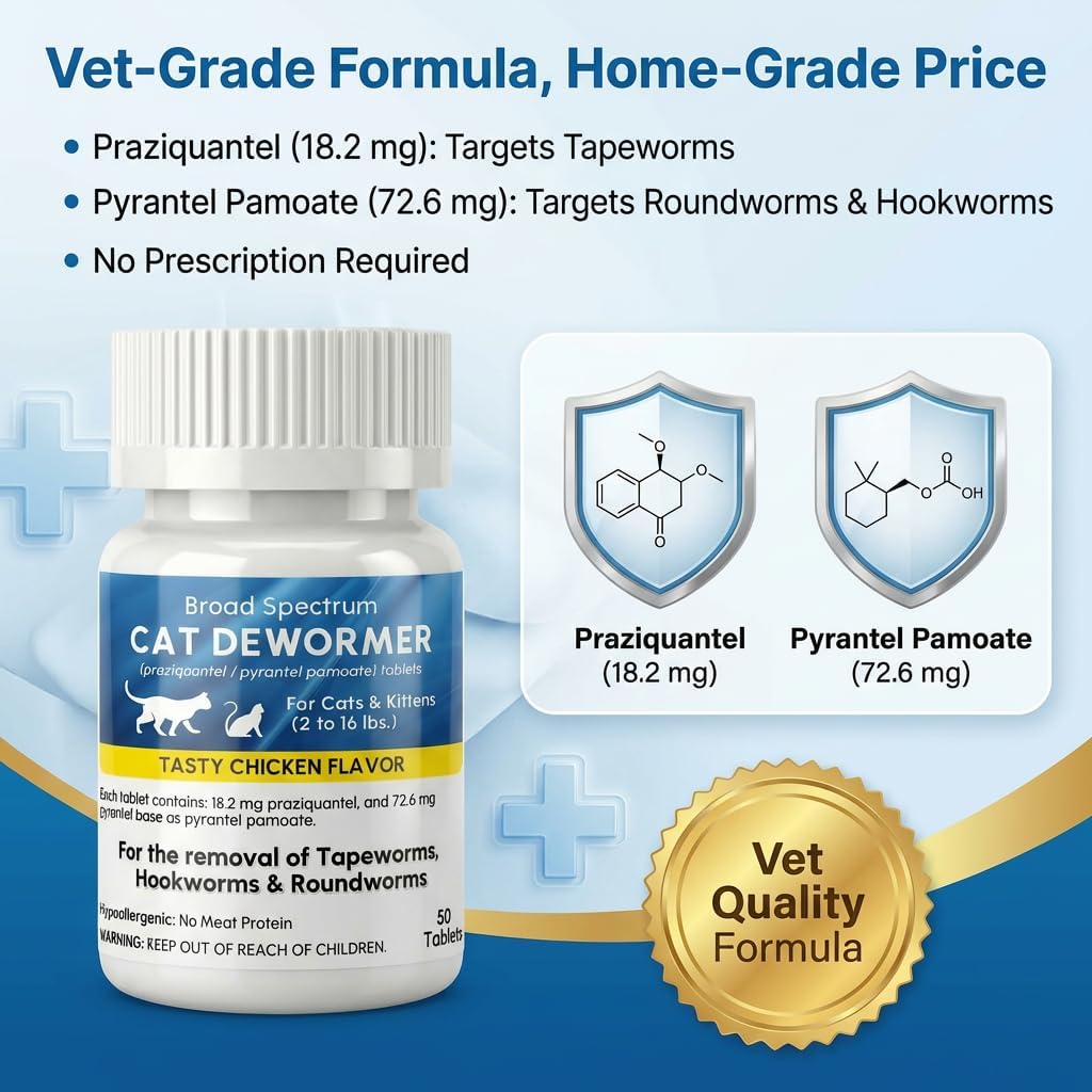Broad Spectrum Dewormer for Cats and Kittens
