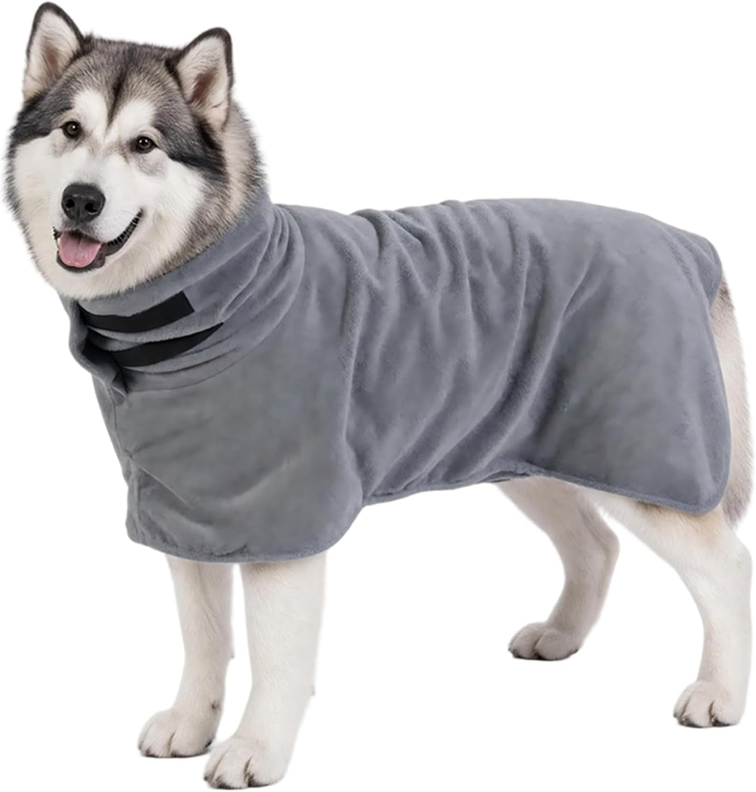 Dog Bathrobe Super Absorbent Pet Drying Towel Robe with Adjustable