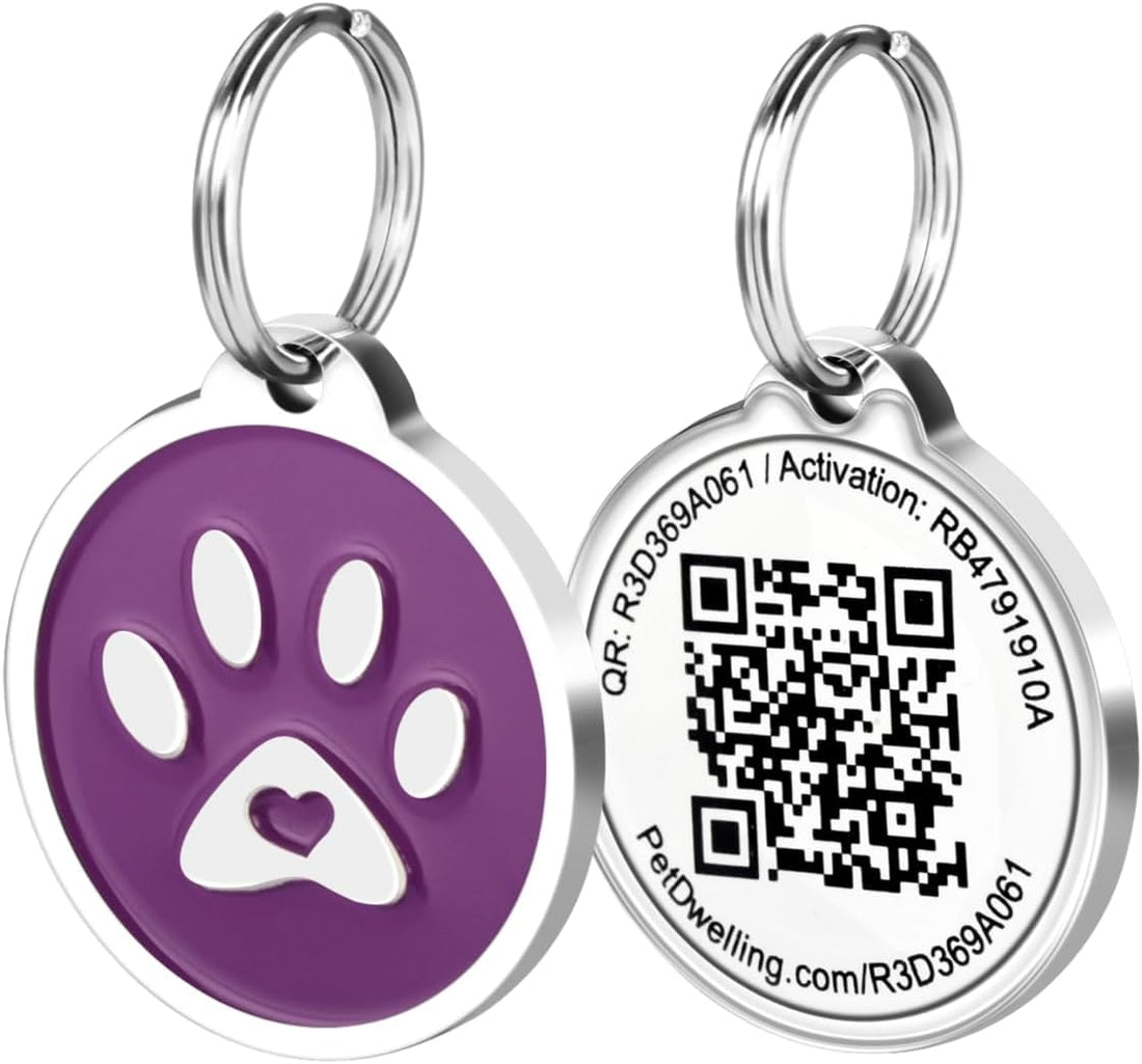Pet Dwelling Easy Scan QR Code Pet ID Tag for Dogs & Cats