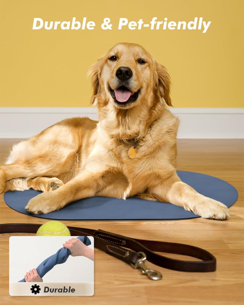 MontVoo Absorbent Dog Food Mat-Dog Mat for Food and Water Bowl