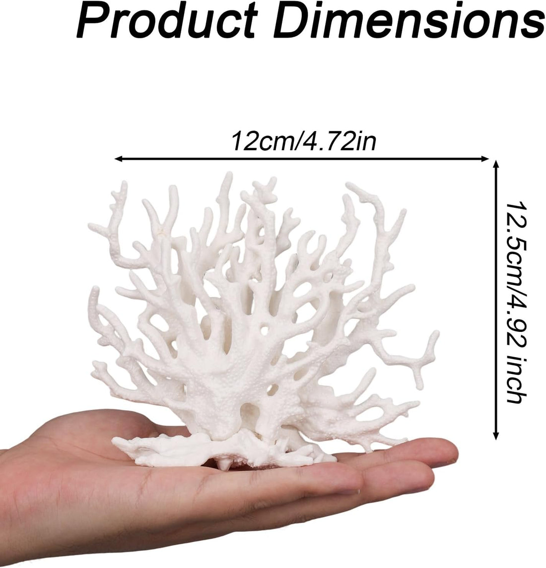 Tinoaly 2pcs Fish Tank Decorations, White Coral Reef Decor