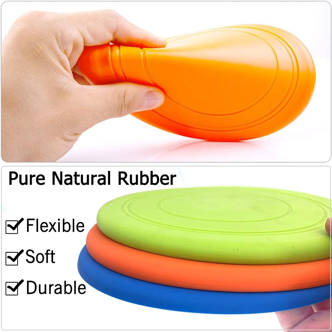 XIGOU Dog Flying Disc, 3 Pack Dog Flyer Toys