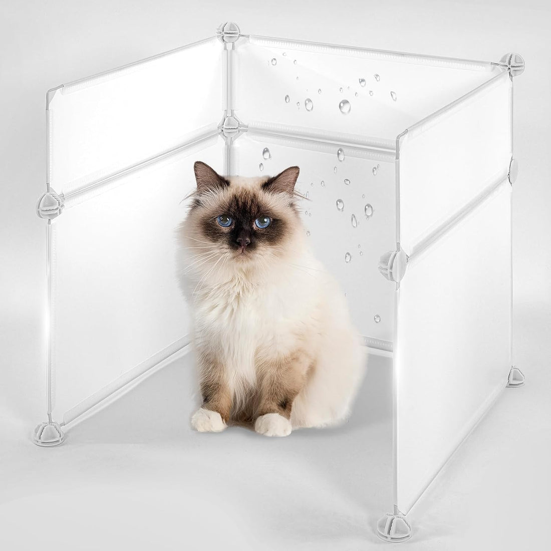 MEEXPAWS Cat Litter Box Enclosure, Splash Guard, Pee Shield High Walls