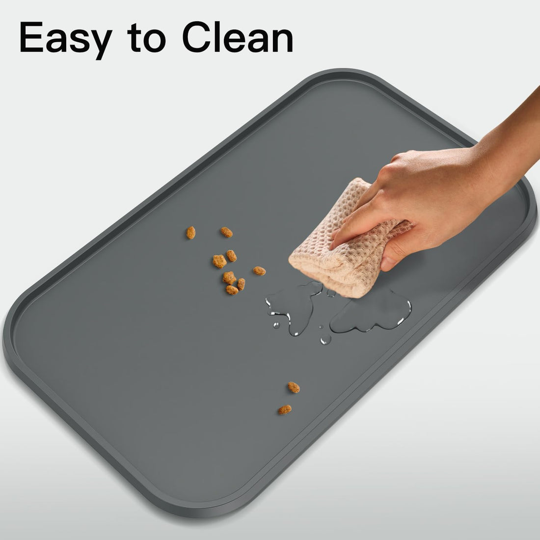 Feedoo Pet Feeding Mat, Water-Proof Silicone Placement for Food Water