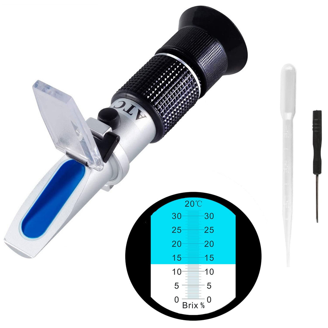 Water Salinity Refractometer, Dual Scales Hydrometer