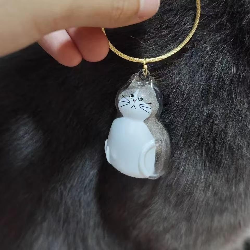 sencdfly Cat Hair Storage Keychain,Transparent Cat and Dog Hair