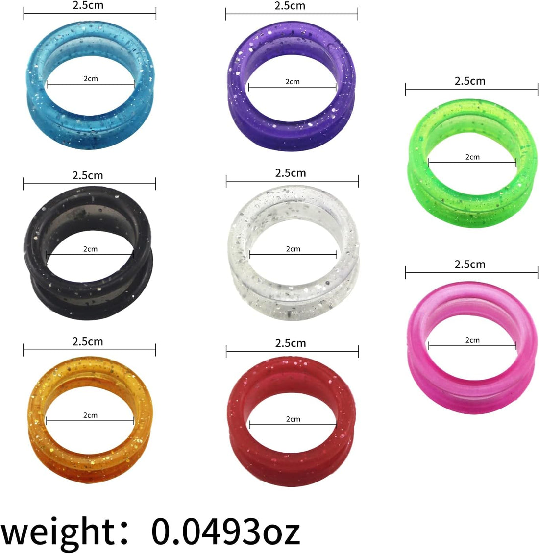 16Pcs Soft Silicone Scissors Finger Rings Silicone Pet Shears Ring