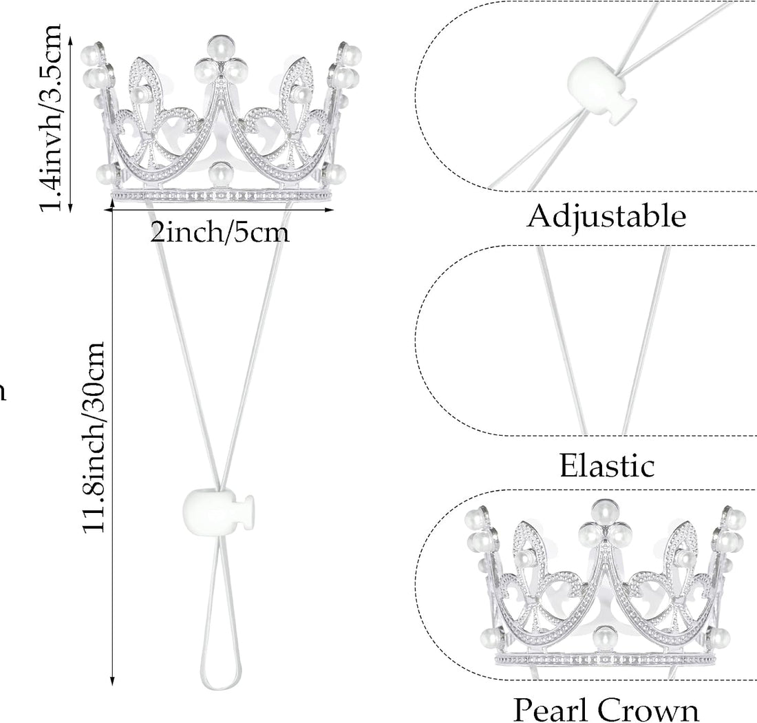 2 Pcs Dog Tutu Dress with Pearl Crown for Small Medium Pet Cat Dog