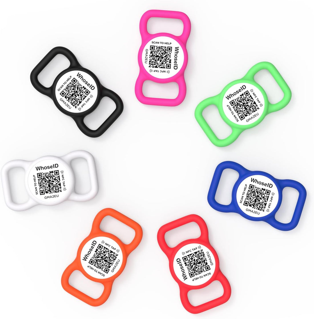 WhoseID QR Code Dog Tag with NFC, Personalized Pet ID Tag