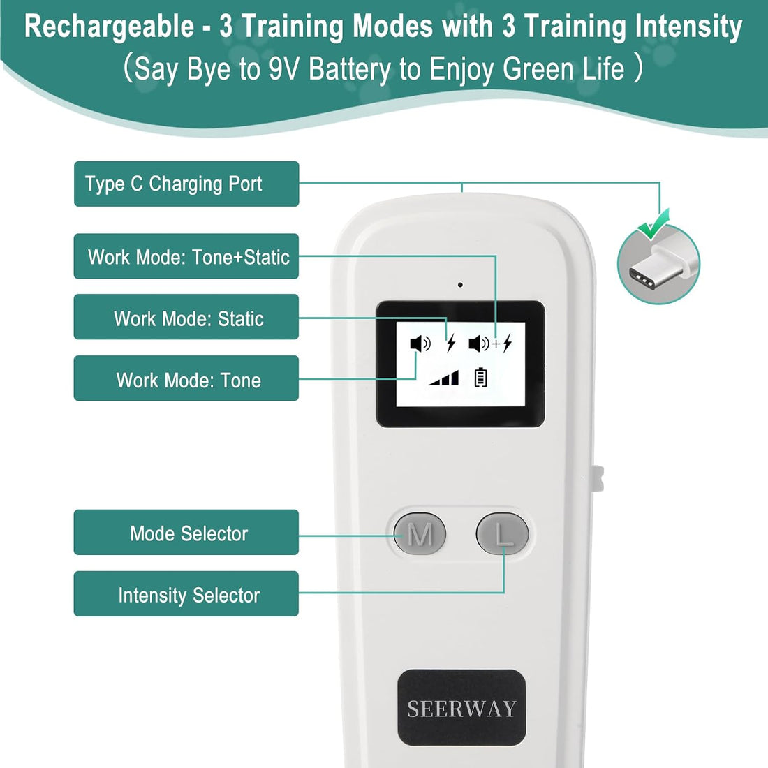 SEERWAY Rechargeable Scat Pet Shock Mat