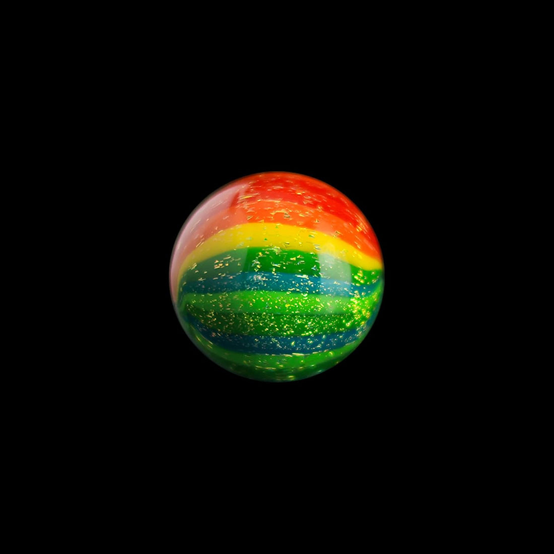 Dichro Rainbow Glass Sphere Marbles | Two 6mm Marbles