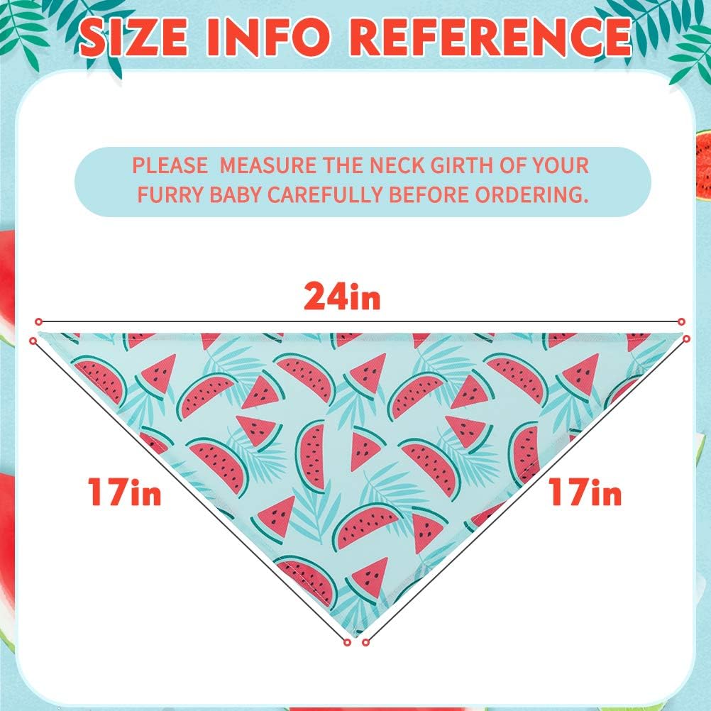 EXPAWLORER Dog Cooling Bandana Set - 4 Pack Hawaiian Dog Bandanas