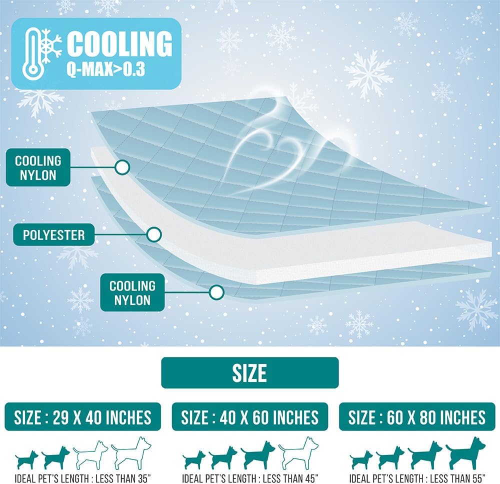 PetAmi Lightweight Cooling Blanket for Dogs & Cats