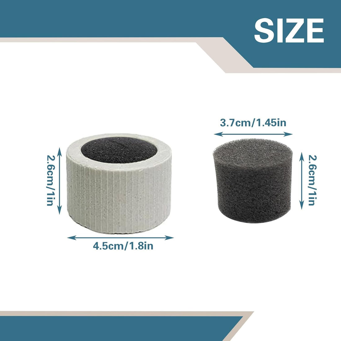 12 PCS Aquarium Plant Weight Ceramic Ring with Black Sponge