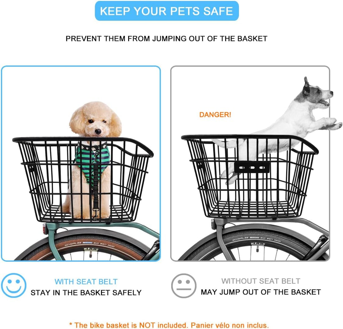 MATTISAM Dog Seat Belt for Bike Basket